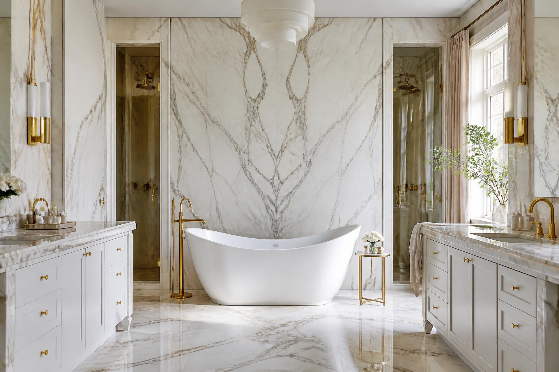 Marble spa bathroom